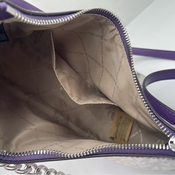 Michael Kors Jet Set Lg  Pochette Ombré Logo Crossbody XBody Bag Dark Purple
NWT - Picture 9 of 16
